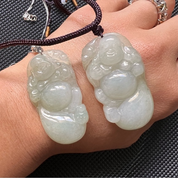 Jewelry - 💚💯AUTHENTIC Jade Buddha with Bag Set of 2